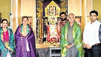 Minister Michelle Rowland at Sri Puthige Mutt branch in Sydney, Australia recently