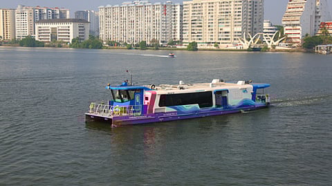 The Water Metro services in Kochi.