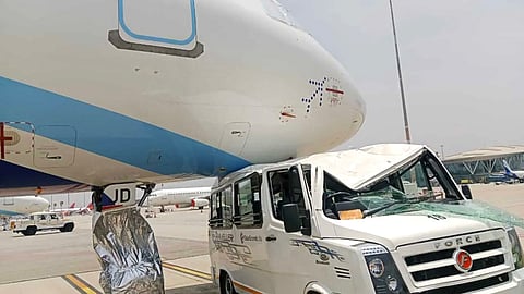 The incident occurred at 12.15 pm on Sunday, near parking bay 71 Alpha