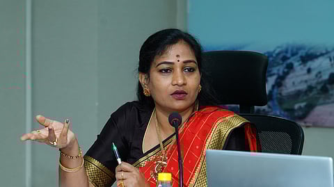 Andhra Pradesh Home and Disaster Management Minister Vangalapudi Anitha.