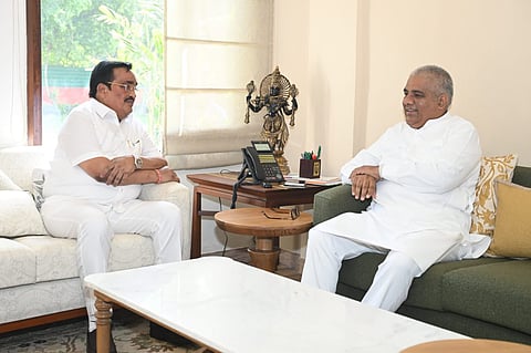 CR Patil meeting Union Minister Bhupendryadav in Delhi.