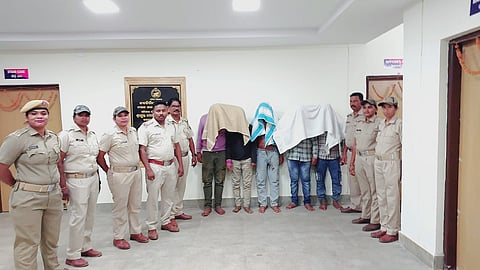 The five accused in custody of Bhawanipatna police on Monday.