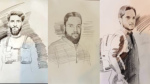 Sketches released by security agencies.