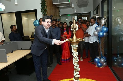 Ciklum’s Chennai team celebrate opening of their vibrant new office space, joined by CEO Rajaram Radhakrishnan.