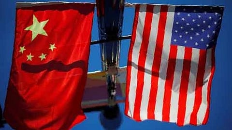 Flags of China and the USA used for representational purposes only.