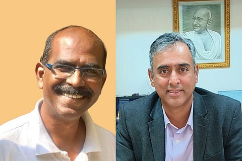 Senior IAS officers P Manivannan and Maheshwar Rao
