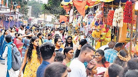 Visitors throng the Tontadarya fair in Gadag district