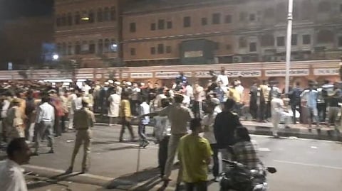 The controversial posters also included a slogan reading, “Who says terrorism has no religion?” along with an image of a bearded man.