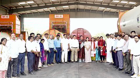 Left party councillors, who visited the Jawahar Nagar Waste-to-Energy (WTE) plant in Hyderabad on April 24.