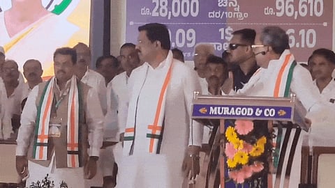 Additional Superintendent of Police, Narayan Baramani was caught off-guard when the CM lost his temper and stepped back as the CM raised his hand at him.