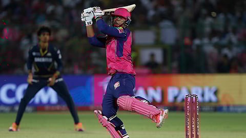 Rajasthan Royals' Vaibhav Suryavanshi bats during the Indian Premier League match against Gujarat Titans (Photo | AP)