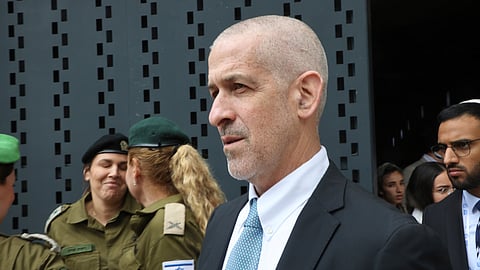FILE - Ronen Bar, chief of Israel's domestic Shin Bet security agency, attends a ceremony marking Memorial Day for fallen soldiers of Israel's wars and victims of attacks at Jerusalem's Mount Herzl military cemetery, May 13, 2024.