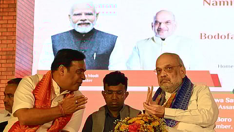 Union Home minister Amit Shah along With Chief Minister of Assam Himanta Biswa Sarma.