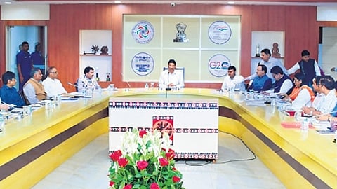 Governor reviewing the ST & SC Development department’s initiatives