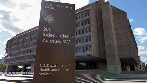 The U.S. Department of Health and Human Services is seen in Washington, April 16, 2025.