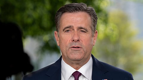 CIA Director John Ratcliffe during a television interview at the White House, Wednesday, April 30, 2025, in Washington.