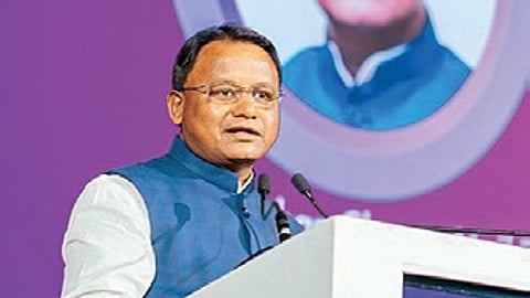 CM Mohan Charan Majhi speaks at the WAVES-2025 summit in Mumbai