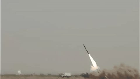 Pakistan said it successfully test-fired the Abdali Weapon System, a surface-to-surface missile, which it claims to have a range of 450 kilometres.