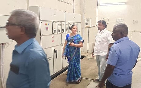 Ensuring uninterrupted power supply to the Tirunelveli Medical College Hospital during summer,Tangedco’s Tirunelveli distribution circle’s superintending engineer R Akilandeswari inspected the high-voltage feeders connected to TMCH