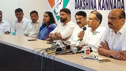 Congress leader during a presscongerence.