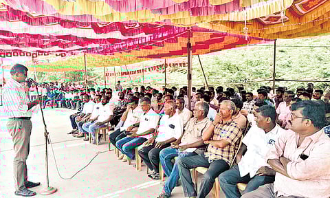 The striking workers have been demanding the NTPL implement the wage hike fixed by the DCLC that mandates pay on a par with the NLC plant workers