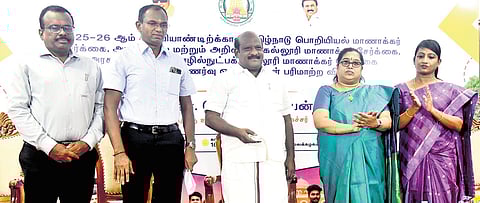 Higher Education Minister Govi Chezhiaan inaugurating the admission process at Anna University in Chennai on Wednesday.