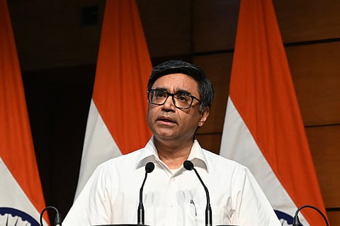 Foreign Secretary Vikram Misri during a media breifing on 'Operation Sindoor', in New Delhi.