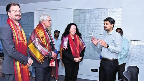 Swiss Ambassador Maya Tissafi and her delegation visited the RTGS facility at the Secretariat on Wednesday.