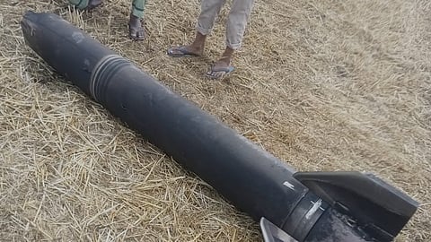 The missile-like object found in Amritsar village.