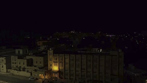 SCREENSHOT VIA PTI VIDEOS Jaisalmer: City of Jaisalmer during blackout amid escalating tensions between India and Pakistan, Rajasthan, Thursday, May 8, 2025.