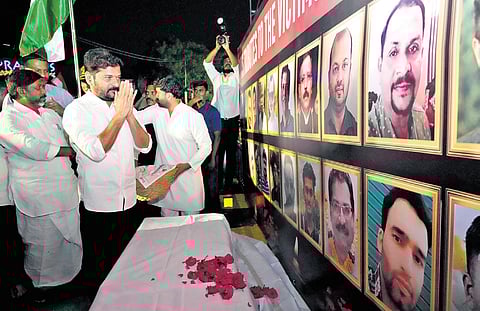 Chief Minister A Revanth Reddy, along with ministers and top bureaucrats, pays tributes to 28 victims who died in recent Pahalgam terror attack.