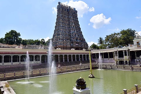 A view of the Meenakshi Amman temple in Madurai.