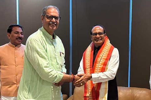 Dy CM KV Singh Deo meets Union minister Shivraj Singh Chouhan in Delhi