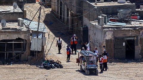 Nearly all of Gaza's 2.4 million people have been displaced at least once during the war, sparked by Hamas's October 7, 2023, attack on Israel.