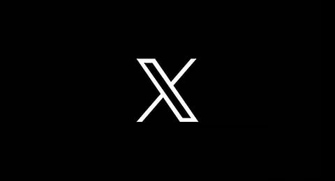 Logo of social media platform X, formerly known as Twitter.