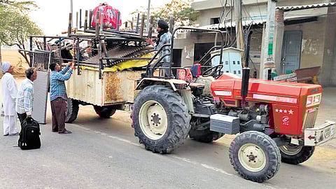 The people of border villages had moved out carrying their beds, home appliances, and sacks on grains lodged atop wagons pulled by tractors.