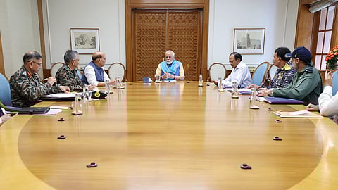 PM Modi chairing a high level meeting today with CDS and defence minister at his residence.