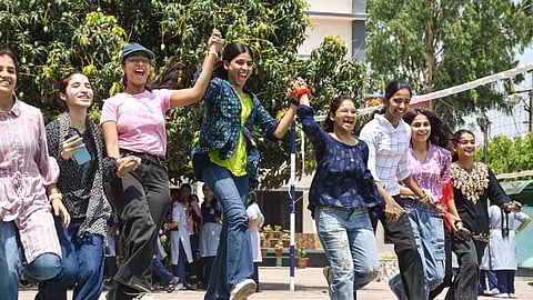 Image of students celebrating class 12 results used for representational purposes only.