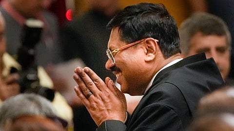 Justice Bhushan Ramkrishna Gavai during his swearing-in as the 52nd Chief Justice of India, at Rashtrapati Bhavan in New Delhi, Wednesday, May 14, 2025.