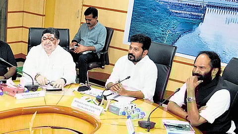 CM Revanth Reddy along with Irrigation Minister N Uttam Kumar Reddy, held a review meeting with the officials on Wednesday.