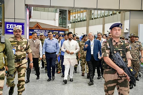 Union Civil Aviation Minister K Ram Mohan Naidu visited Srinagar airport on May 15, 2025, to review the functioning and security arrangements, days after the suspension of hostilities between India and Pakistan.