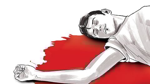 Ivin, a resident of Thuravoor and a chef by profession, was reportedly struck and dragged nearly a kilometre on the bonnet of a car driven by the officers.