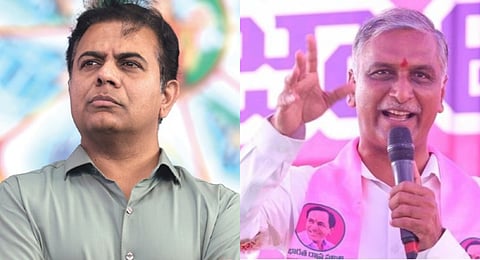 BRS working president KT Rama Rao and senior leader T Harish Rao