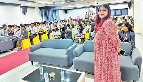 Swati at a counselling session