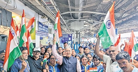 Vijayawada Division of South Central Railway held a grand 'Solidarity March' in support of 'Operation Sindoor', showcasing patriotism and unity.