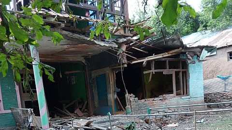 The Khan family's house was badly damaged in the shelling (Photo | Special arrangement)