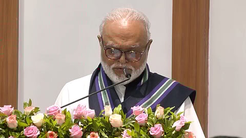NCP Leader Chhagan Bhujbal takes oath as a minister in the Maharashtra government at the Raj Bhavan in Mumbai, on Tuesday, May 20, 2025.