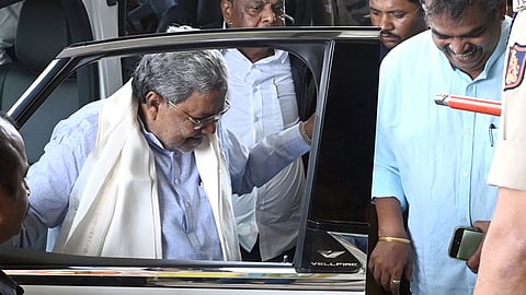 Chief Minister Siddaramaiah arriving at the cabinet meeting at Vidhan Soudha in Bengaluru on Thursday