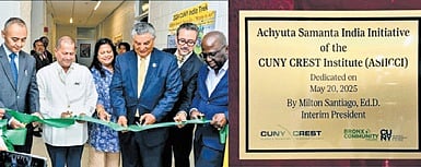 Samanta along with authorities of CUNY during inauguration of the institute