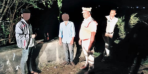 Police crackdown on public alcohol consumption in Bapatla district.